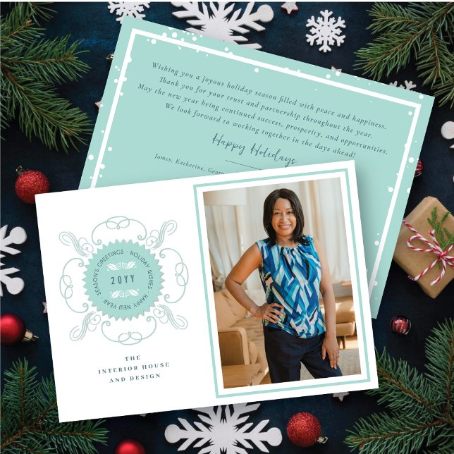 Tarjeta Festiva El negocio de la fotografía sellada clásica de los (Subido por el creador)