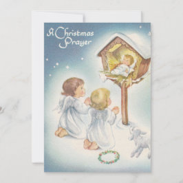 Tarjeta Festiva El Niño Vintage Jesús y los Navidades Angels