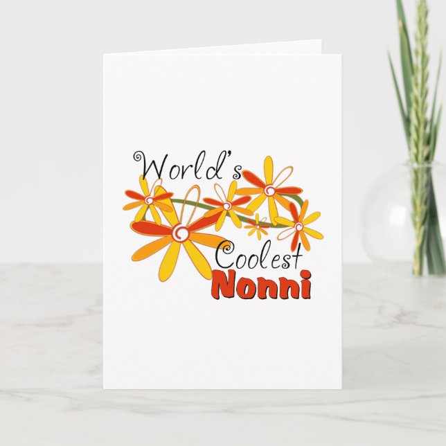 Tarjeta Festiva El nonni más rico del mundo floral (Anverso)