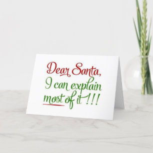 TARJETA FESTIVA ÉL NOS VE CUANDO DORMIMOS OH OH NO HO