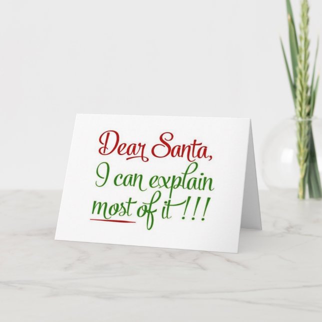 TARJETA FESTIVA ÉL NOS VE CUANDO DORMIMOS OH OH NO HO (Anverso)