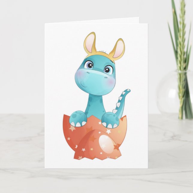Tarjeta Festiva El odio de los dinosaurios de Pascua (Anverso)