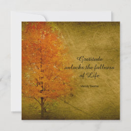 Tarjeta Festiva El otoño feliz del día de gracias deja la gratitud