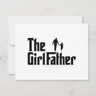 Tarjeta Festiva El padre de la niña Papá divertido de las niñas Pa