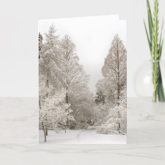 Tarjeta Festiva El país de las maravillas del invierno carda