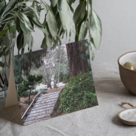 Tarjeta Festiva El paisaje de los jardines de invierno de Zen
