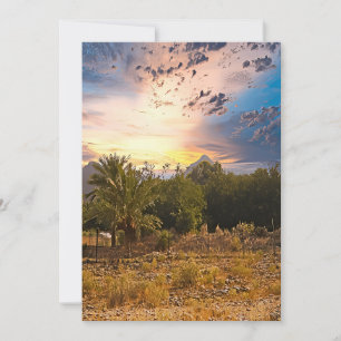 Tarjeta Festiva El paisaje del desierto de los Emiratos Árabes Uni