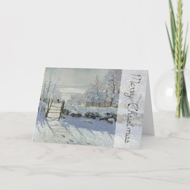 Tarjeta Festiva El Paisaje Invierno, La Revista De Navidades Monet (Anverso)