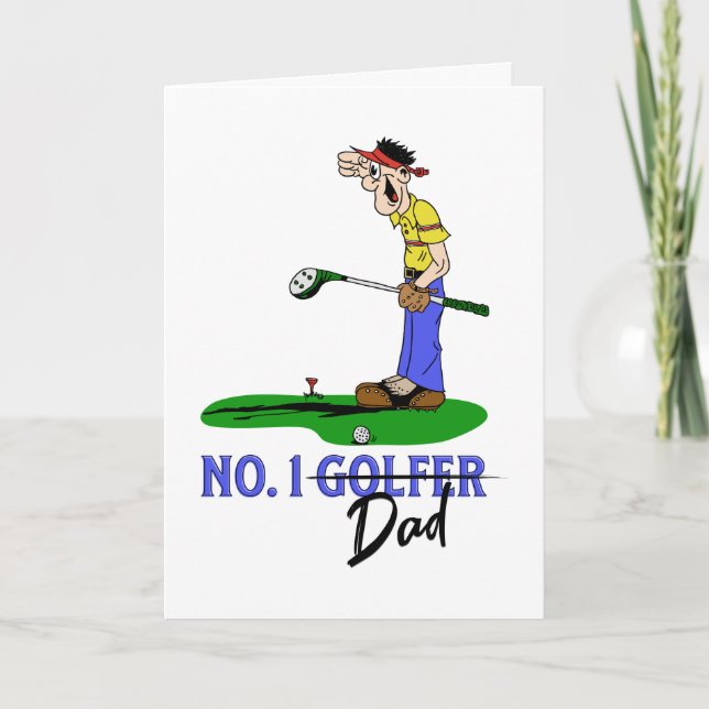 Tarjeta Festiva El papá No. 1 golfista (Anverso)