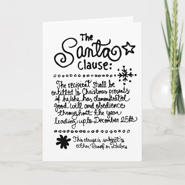 Tarjeta Festiva El Papá Noel (Anverso)