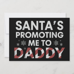 Tarjeta Festiva El Papá Noel Me Ascenderá A Papá Noel Nuevo Padre 