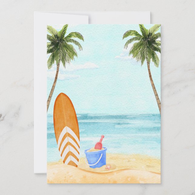 Tarjeta Festiva El paraíso de la playa (Anverso)
