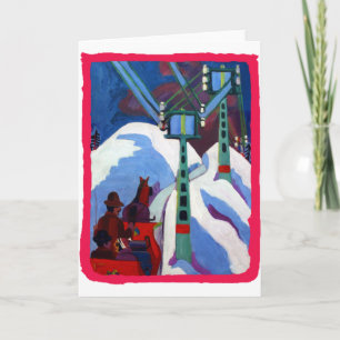 Tarjeta Festiva El paseo del trineo de Ernst Ludwig Kirchner