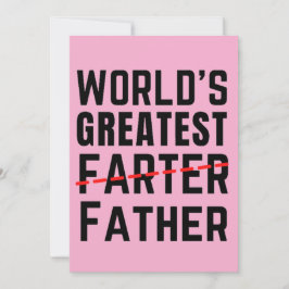 TARJETA FESTIVA EL PEDORRO MÁS GRANDE DEL MUNDO - PADRE - DÍA DEL 