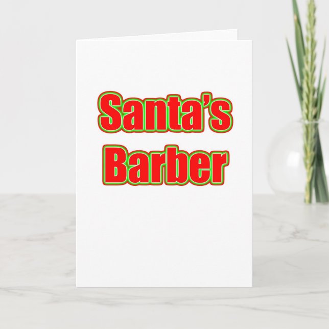 Tarjeta Festiva El peluquero de Santa (Anverso)