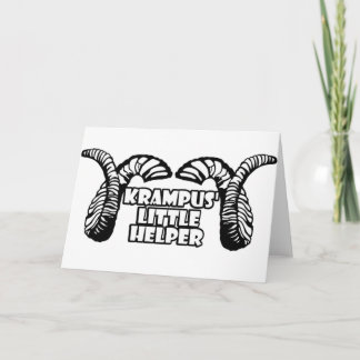 Tarjeta Festiva El pequeño ayudante de Krampus