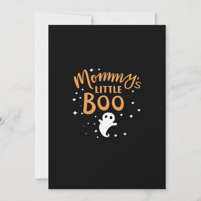 Tarjeta Festiva El pequeño Boo de mamá - Feliz Halloween (Anverso)