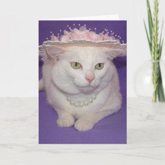 Tarjeta Festiva El pequeño gato que quería ir a la Pascua de la Ig