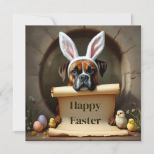 Tarjeta Festiva El perro Boxer y el mensaje