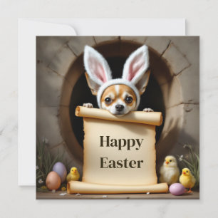 Tarjeta Festiva El perro chihuahua y el mensaje