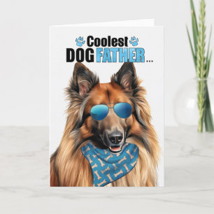 Tarjeta Festiva El perro de Tervuren más frío de Bélgica que el dí