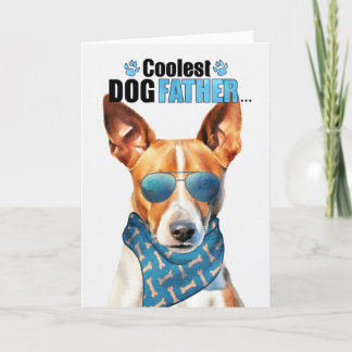 Tarjeta Festiva El perro más frío de Basenji, el día del padre