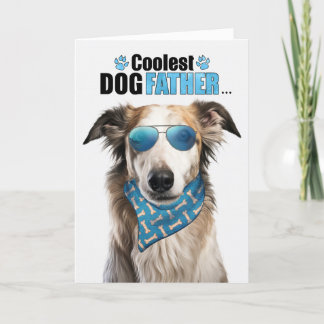Tarjeta Festiva El perro más frío de Borzoi, el día del padre