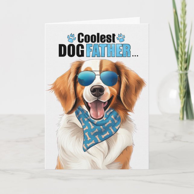 Tarjeta Festiva El perro más frío de Kooikerhondje, el día del pad (Anverso)