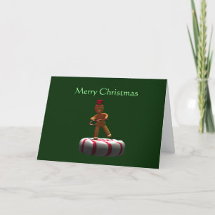 Tarjeta Festiva El Personalizado bailarín Gingerbread Man