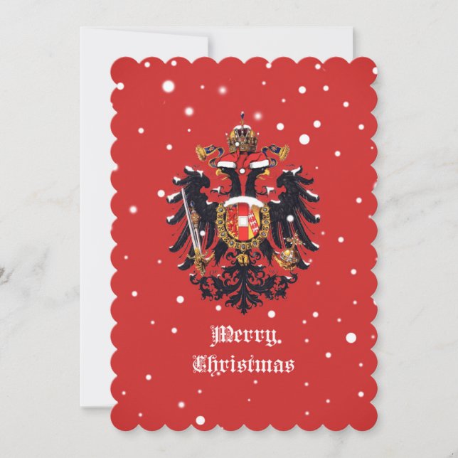Tarjeta Festiva El plano de la "Feliz Navidad" de Habsburgo (Anverso)