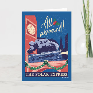 Tarjeta Festiva El Polar Express - ¡Todos a bordo!