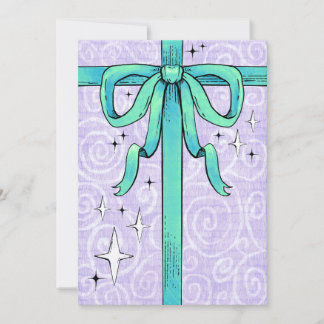 Tarjeta Festiva El Presente (Verde y Morado) 