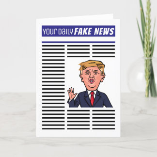 Tarjeta Festiva El presidente Donald Trump falso Personalizado de
