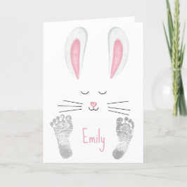 Tarjeta Festiva El primer conejo de Pascua de la Nieta