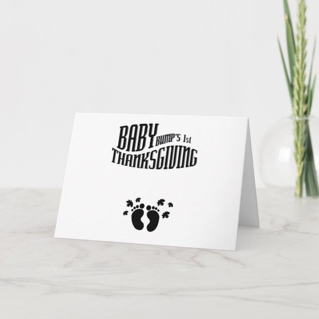 Tarjeta Festiva El primer día de acción de gracias de Baby Bump (Anverso)