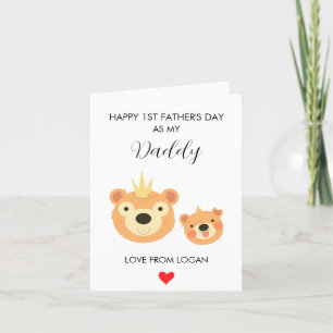 Tarjeta Festiva El primer día del padre como mi papá Personalizado