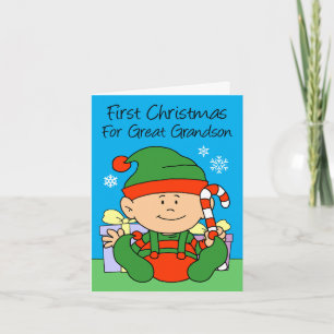 Tarjeta Festiva El primer elfo navideño del Gran Abuelo