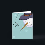 Tarjeta Festiva El primitivo Snowman Blank de los Navidades Cuitos<br><div class="desc">La imagen fue creada por la artista de Missouri,  Deborah Miller. Creación digital de una tarjeta casual y divertida.</div>