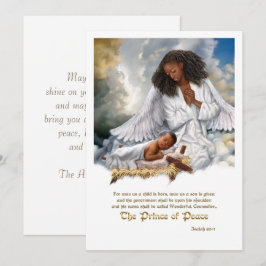Tarjeta Festiva El Príncipe de la Paz. Ángel y niño Jesús