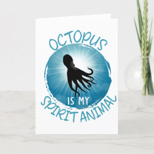 Tarjeta Festiva El pulpo es mi animal espiritual