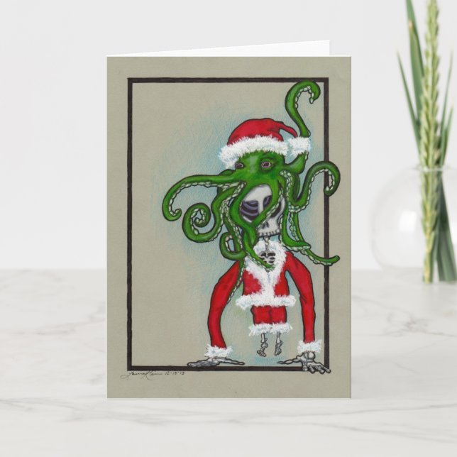 Tarjeta Festiva El pulpo no hace una gran barba (Anverso)