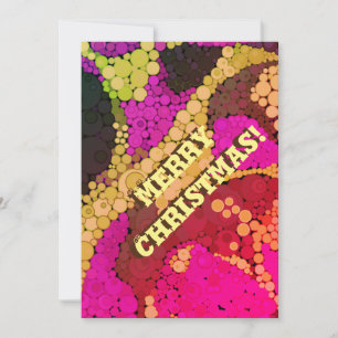 Tarjeta Festiva El puntillismo abstracto sin soldadura hace que lo