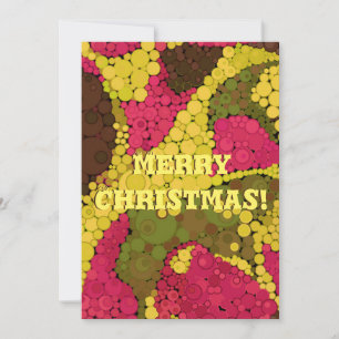 Tarjeta Festiva El puntillismo abstracto sin soldadura hace que lo