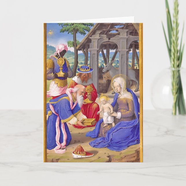Tarjeta Festiva El regalo del Magi (Anverso)