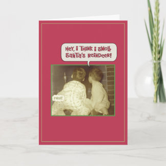 Tarjeta Festiva El reno de Santa Ana huele mal