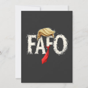 Tarjeta Festiva El retro estadounidense Donald Trump FAFO Patriota