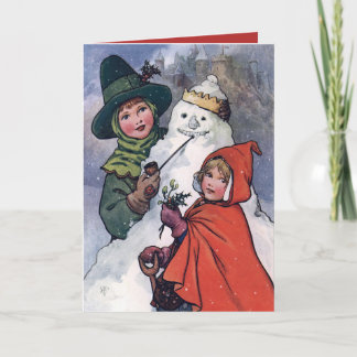 Tarjeta Festiva El Rey de Snowland por Rosa C Petherick