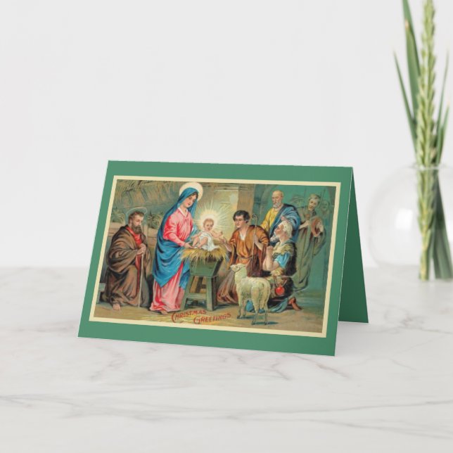 Tarjeta Festiva El rey recién nacido (Anverso)