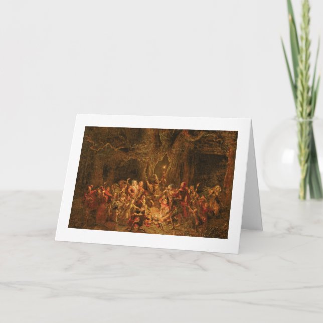 Tarjeta Festiva El roble de Herne "de las felices esposas de (Anverso)