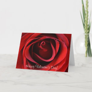 Tarjeta Festiva El rojo se levanta cerca, ¡Feliz Día de San Valent